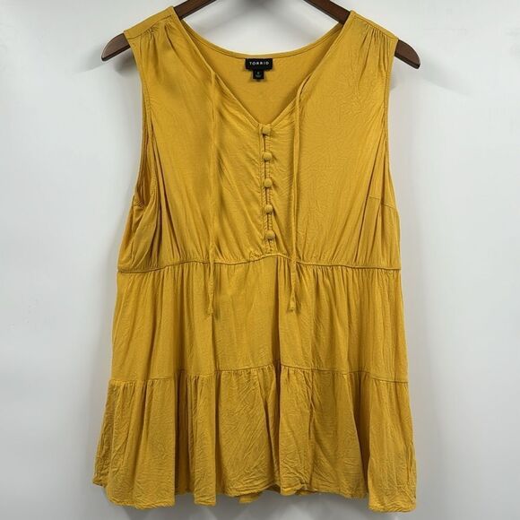 Torrid Yellow Tank Top 0 - Picture 4 of 10